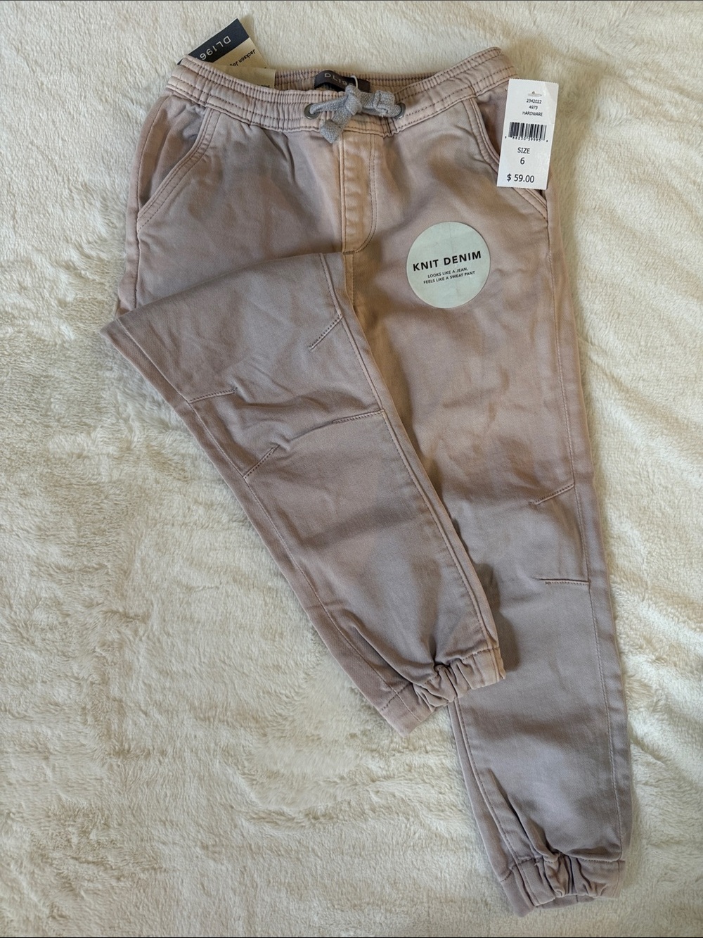 DL1961 Girls Jackson Jogger Pants - 2-tone in Dusty Mauve